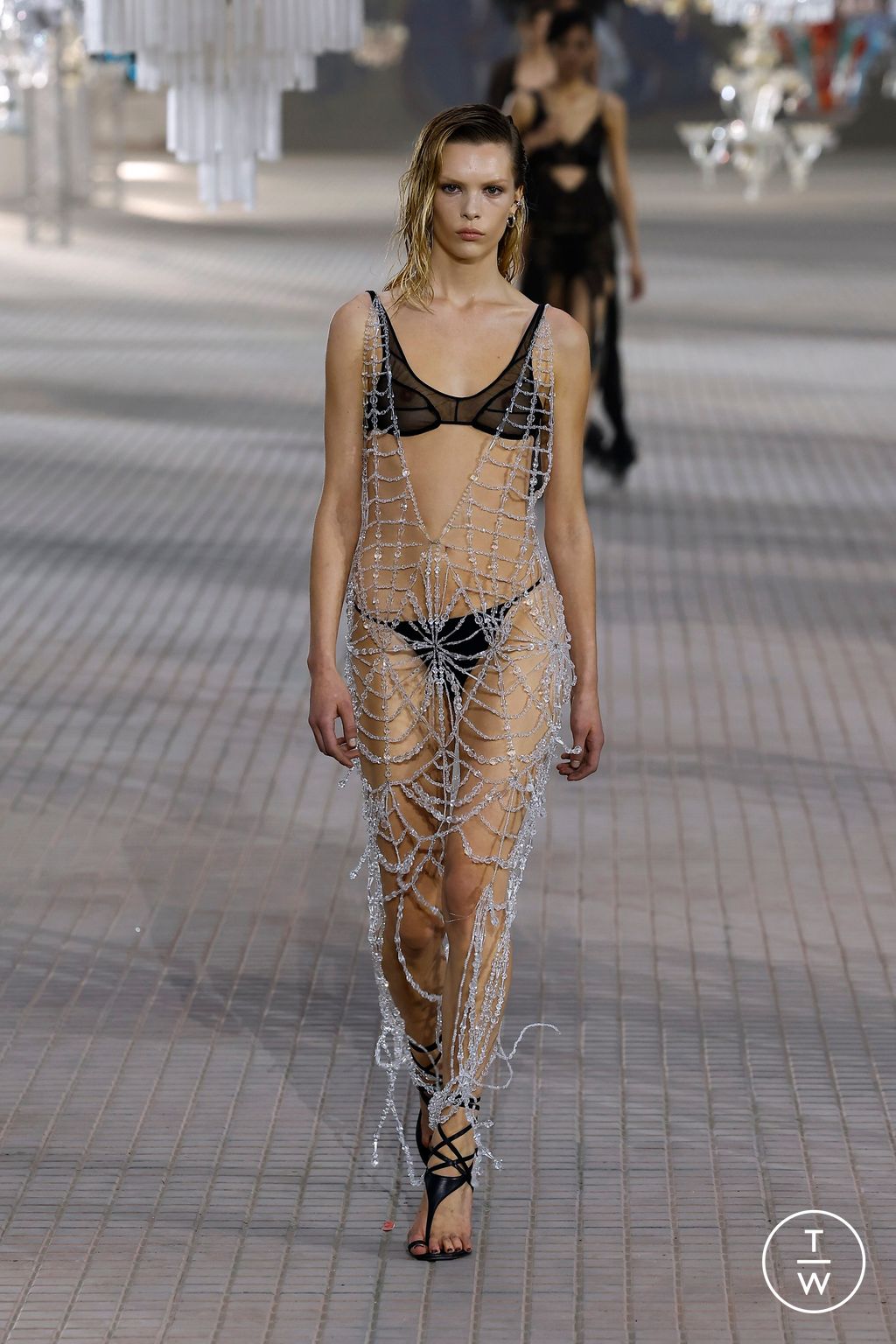 Fashion Week Milan Spring-Summer 2025 look 28 from the The Attico collection womenswear