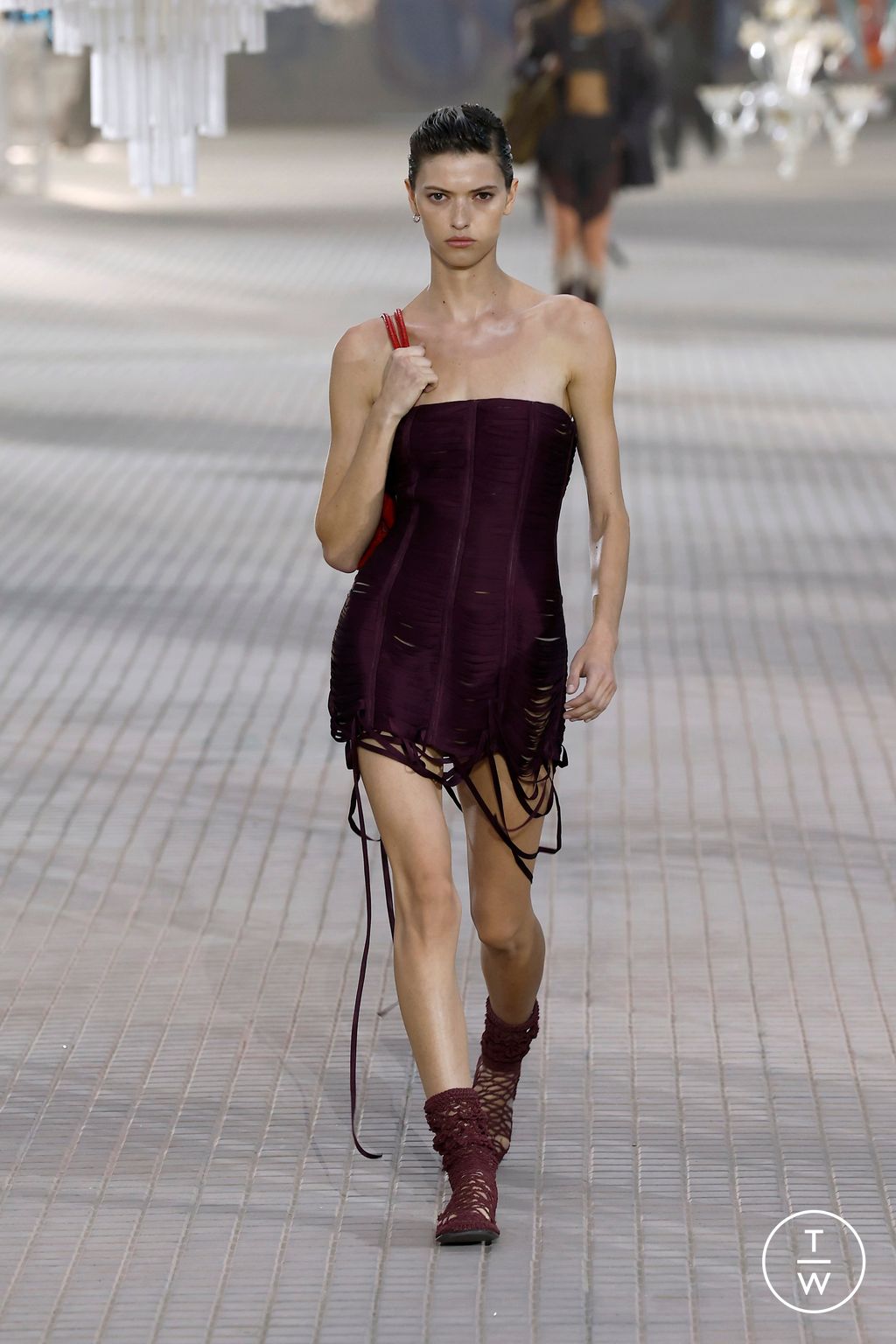 Fashion Week Milan Spring-Summer 2025 look 36 from the The Attico collection womenswear