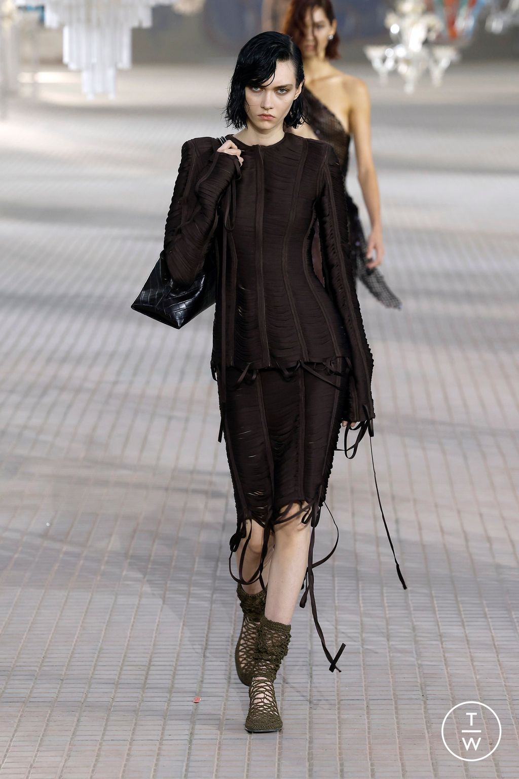 Fashion Week Milan Spring-Summer 2025 look 45 from the The Attico collection womenswear