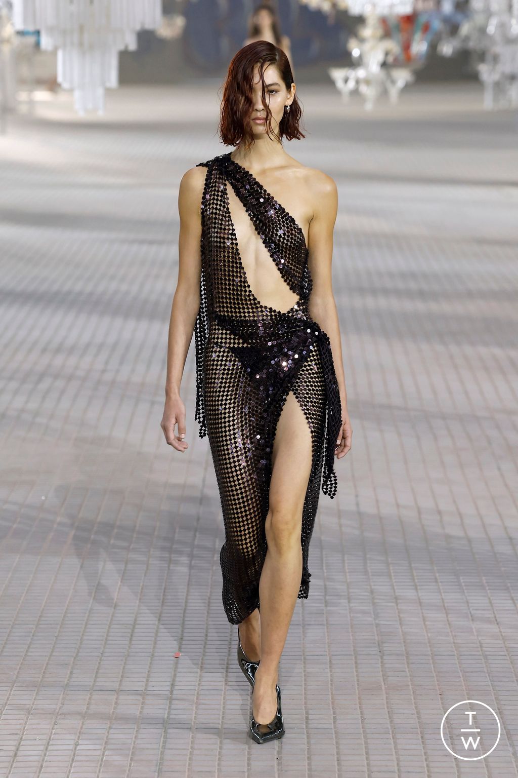 Fashion Week Milan Spring-Summer 2025 look 46 from the The Attico collection womenswear
