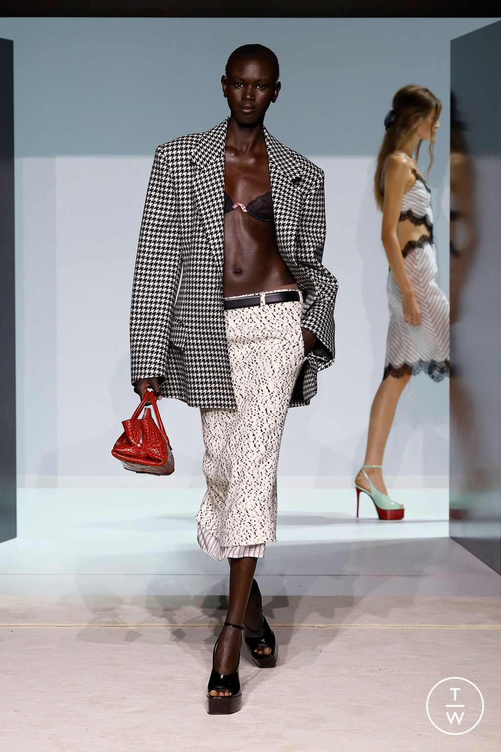 Fashion Week Milan Spring/Summer 2026 look 10 from the The Attico collection womenswear