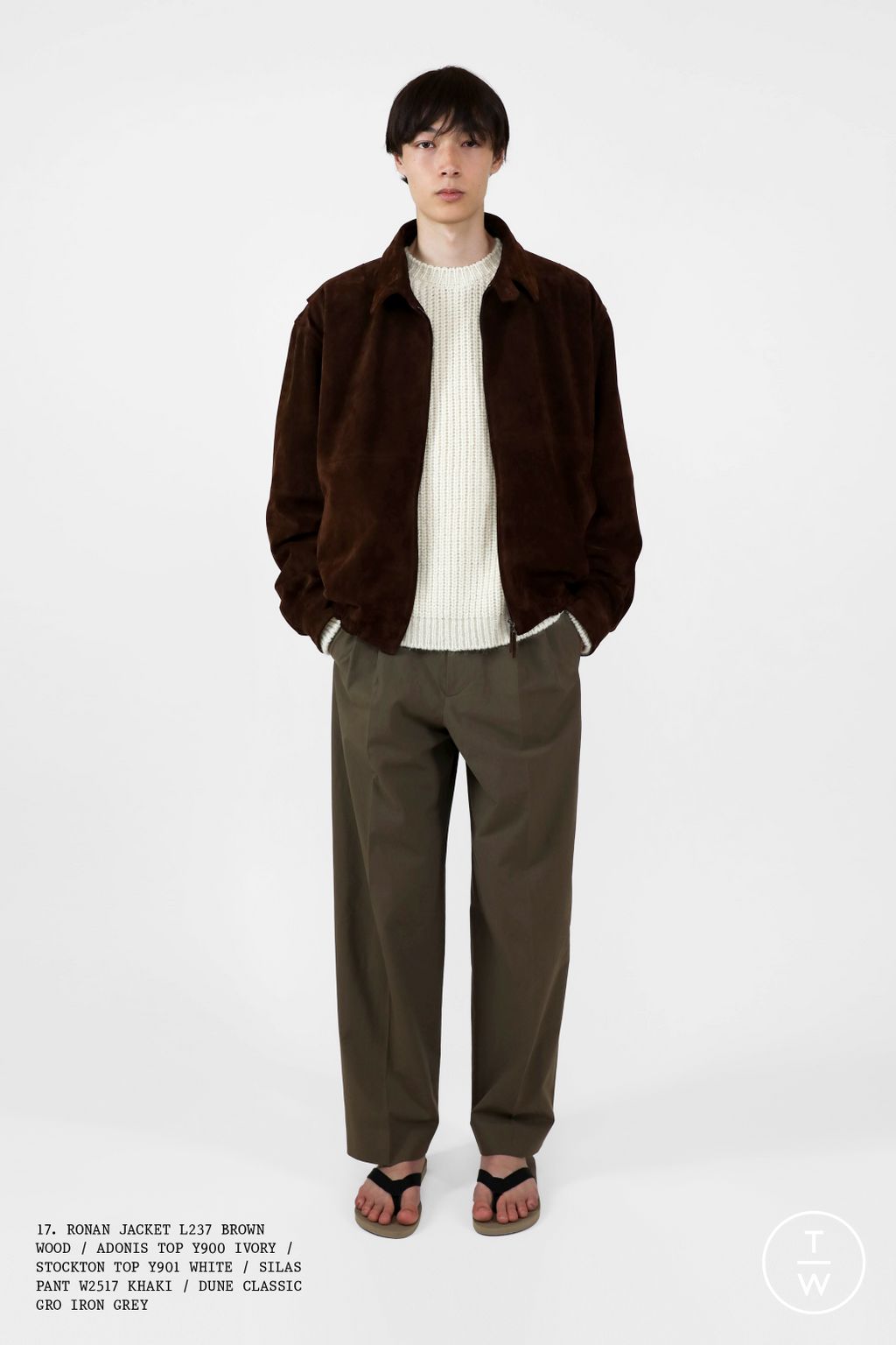 Fashion Week Paris Spring-Summer 2025 look 17 from the The Row collection menswear