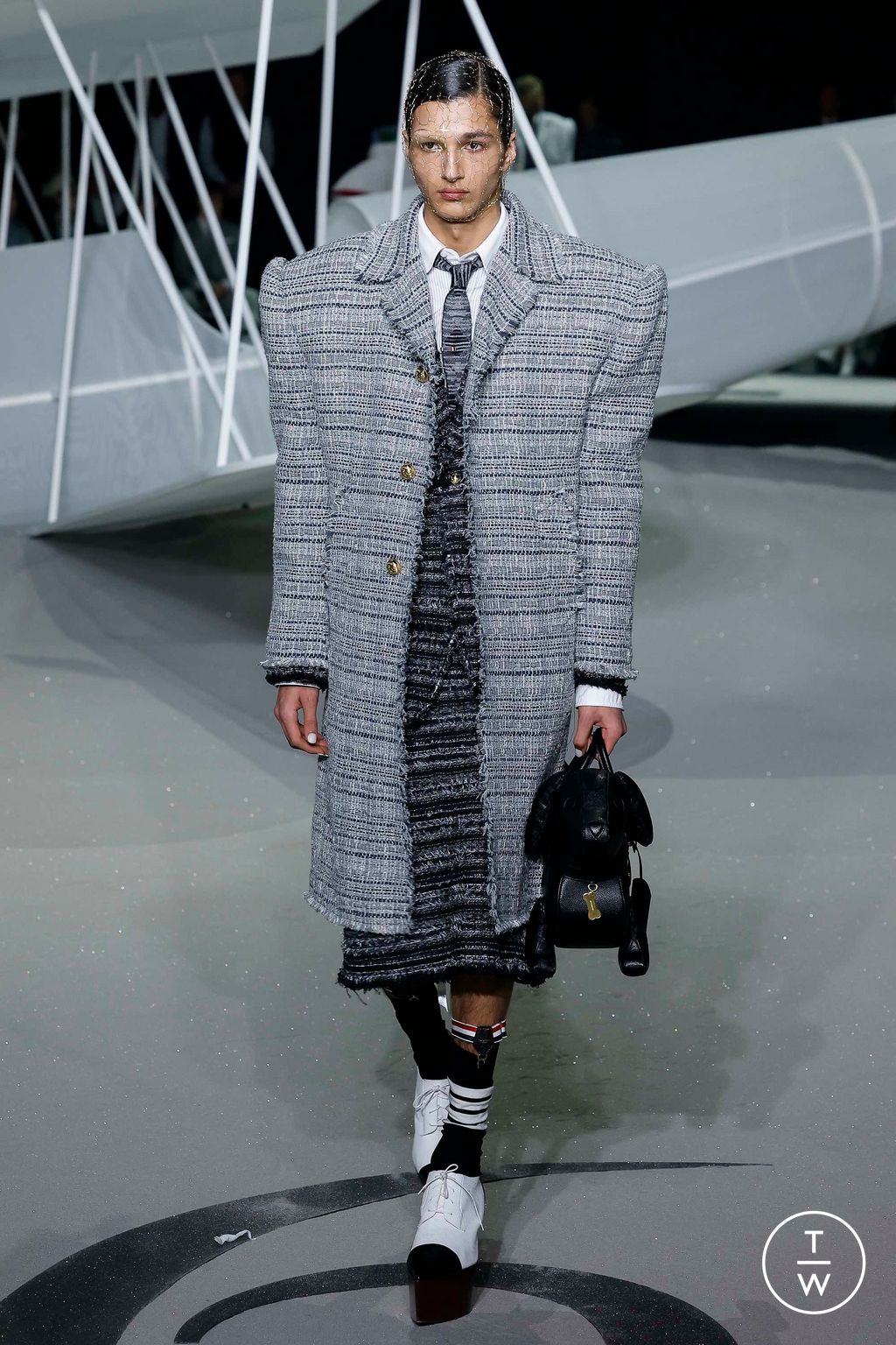 Fashion Week New York Fall/Winter 2023 look 13 from the Thom Browne collection womenswear