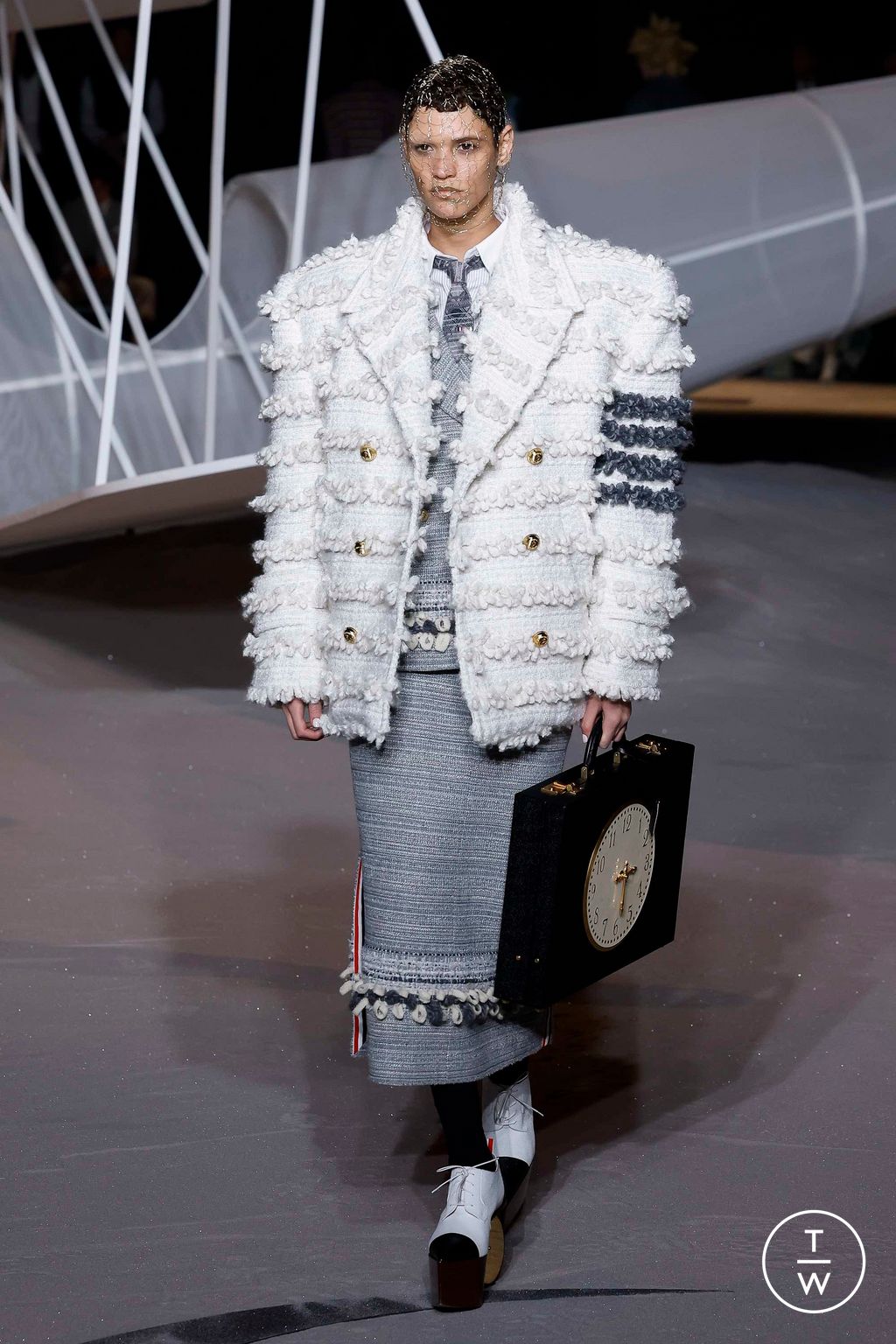 Fashion Week New York Fall/Winter 2023 look 16 from the Thom Browne collection womenswear
