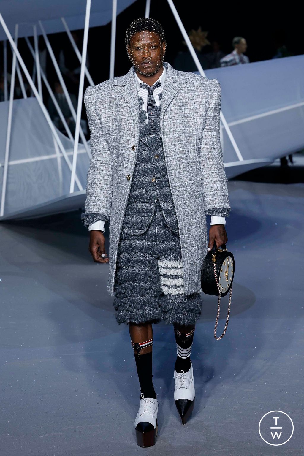 Fashion Week New York Fall/Winter 2023 look 19 from the Thom Browne collection womenswear