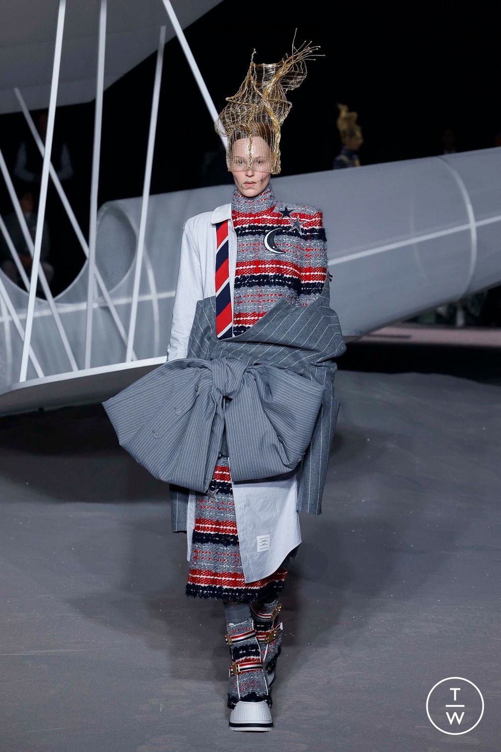 Fashion Week New York Fall/Winter 2023 look 53 from the Thom Browne collection womenswear