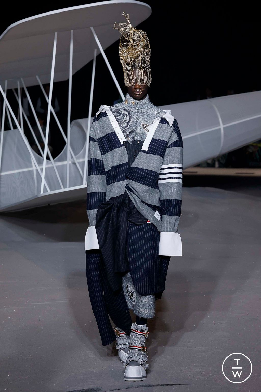 Fashion Week New York Fall/Winter 2023 look 57 from the Thom Browne collection womenswear