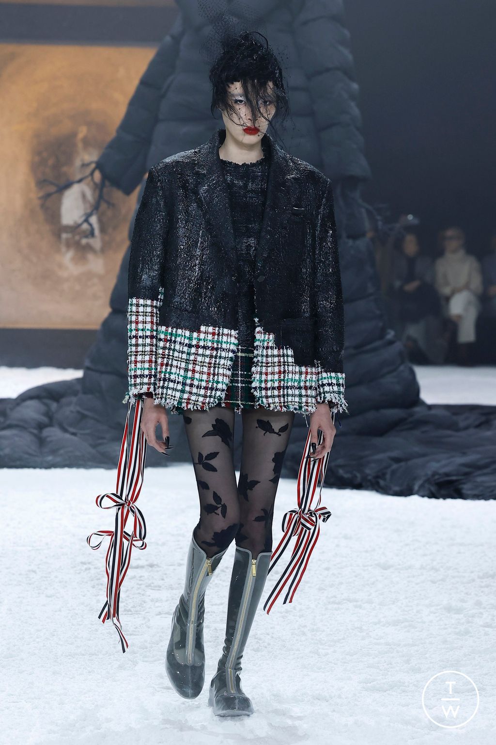 Fashion Week New York Fall/Winter 2024 look 6 from the Thom Browne collection womenswear