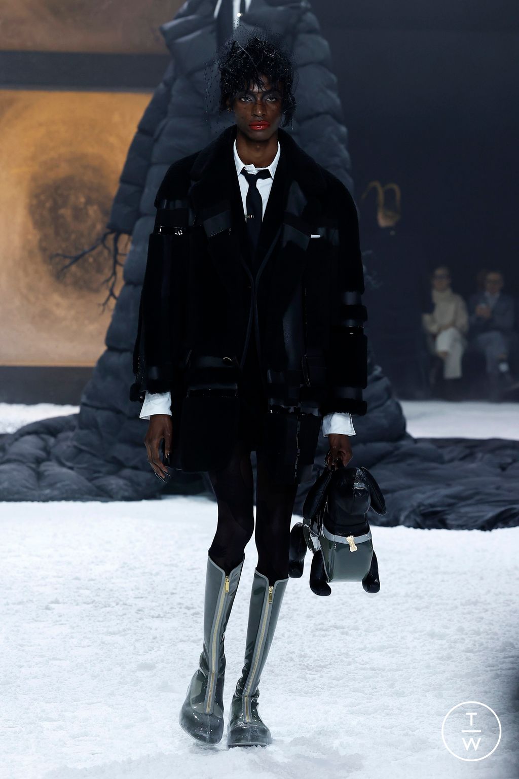 Fashion Week New York Fall/Winter 2024 look 13 from the Thom Browne collection womenswear