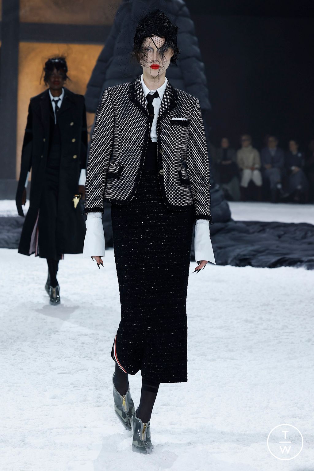Fashion Week New York Fall/Winter 2024 look 38 from the Thom Browne collection womenswear