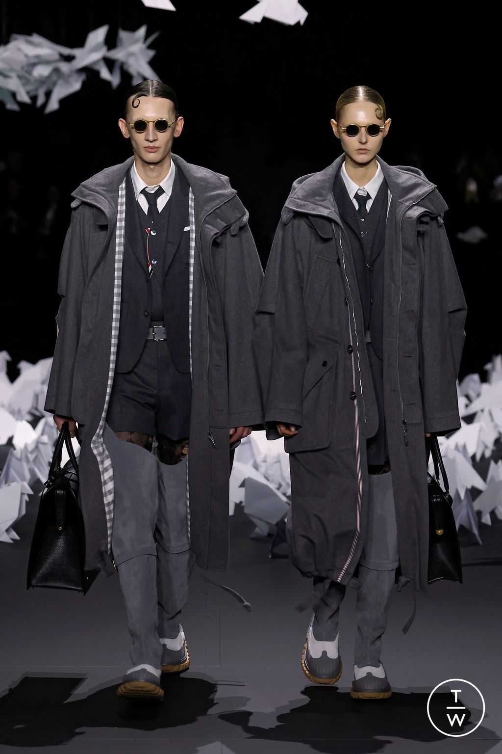 Fashion Week New York Fall/Winter 2025 look 64 from the Thom Browne collection womenswear