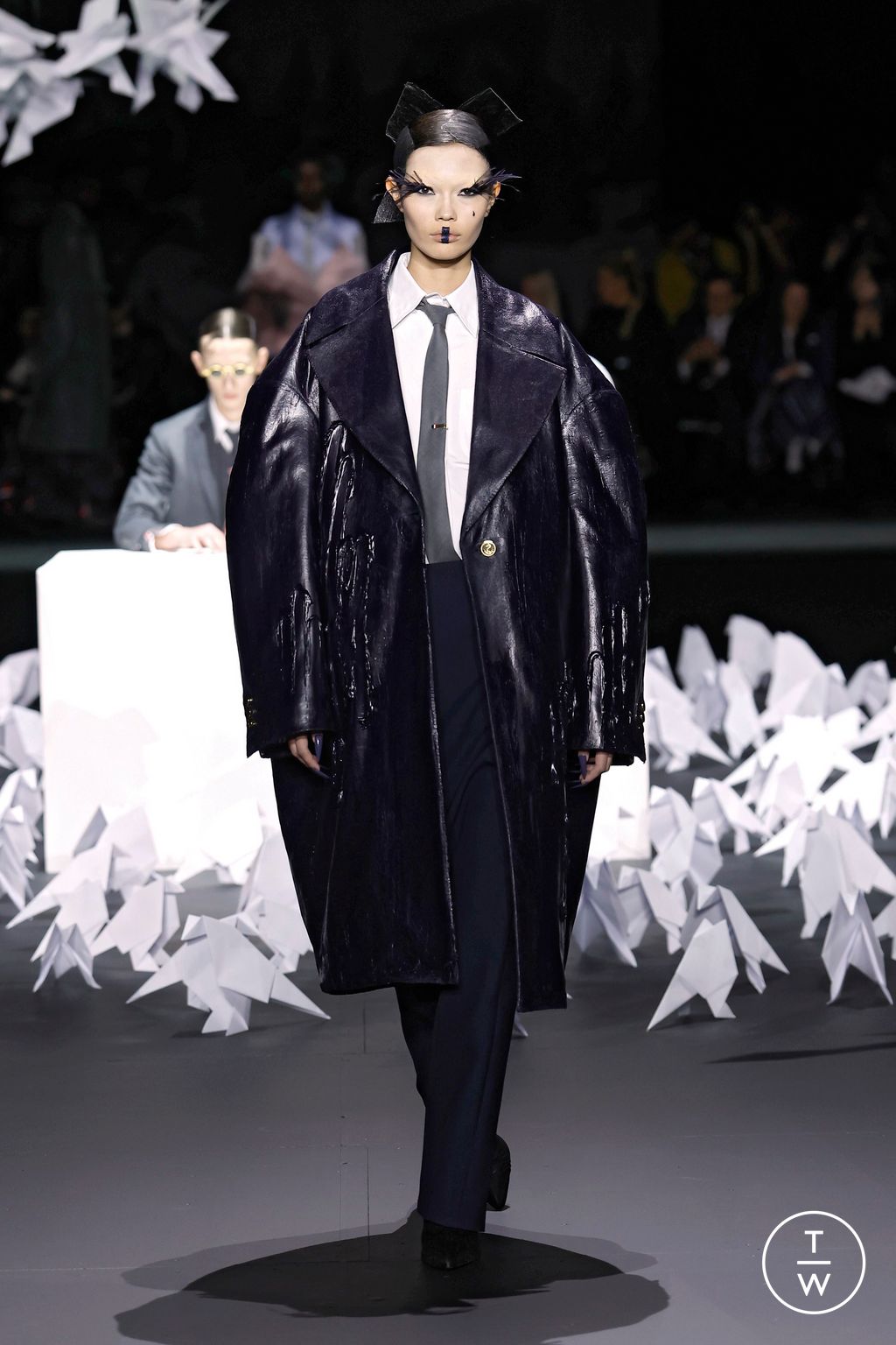Fashion Week New York Fall/Winter 2025 look 4 from the Thom Browne collection womenswear