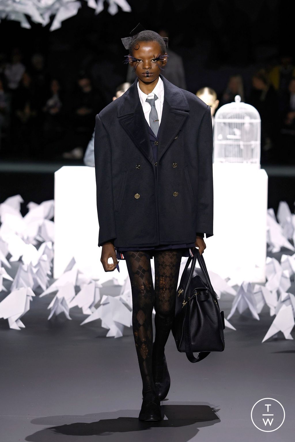Fashion Week New York Fall/Winter 2025 look 5 from the Thom Browne collection 女装