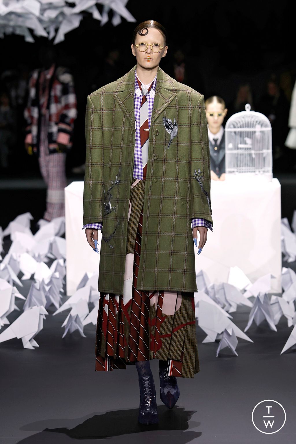 Fashion Week New York Fall/Winter 2025 look 11 from the Thom Browne collection womenswear