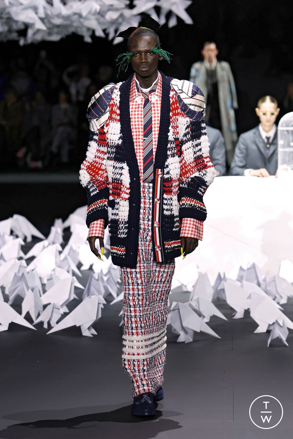 Fashion Week New York Fall/Winter 2025 look 14 from the Thom Browne collection womenswear