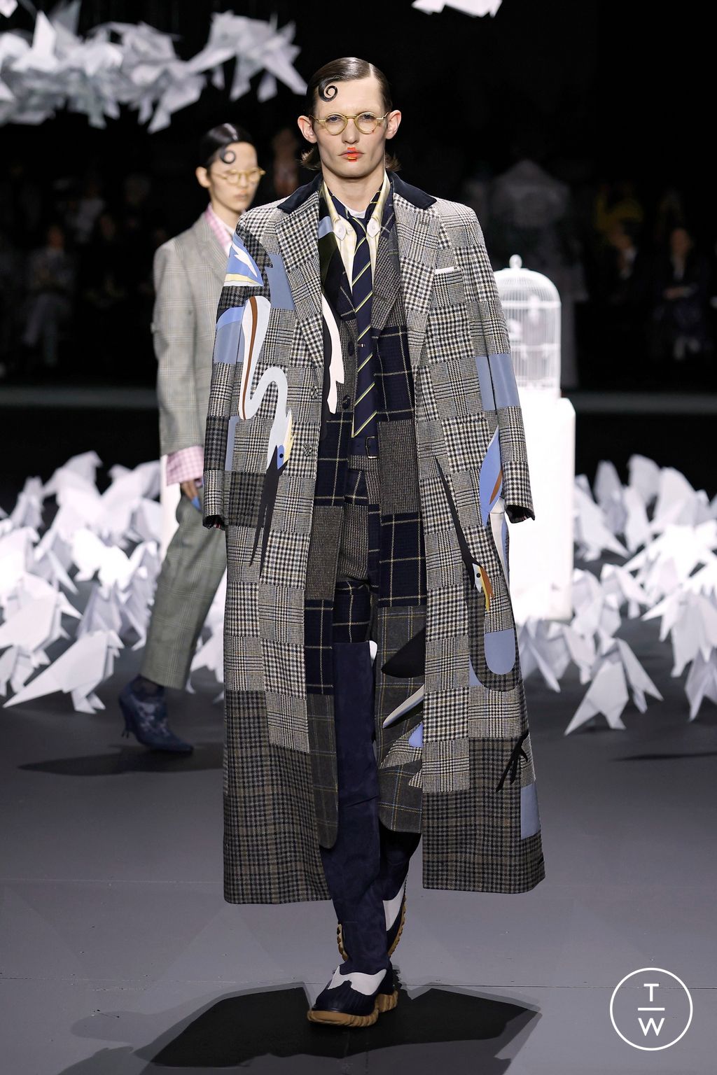 Fashion Week New York Fall/Winter 2025 look 19 from the Thom Browne collection womenswear