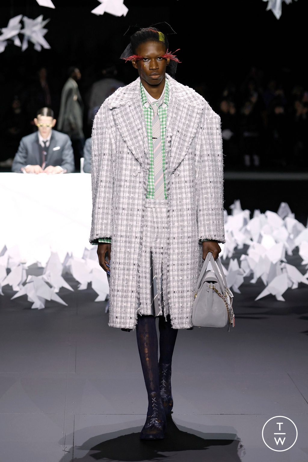 Fashion Week New York Fall/Winter 2025 look 34 from the Thom Browne collection womenswear