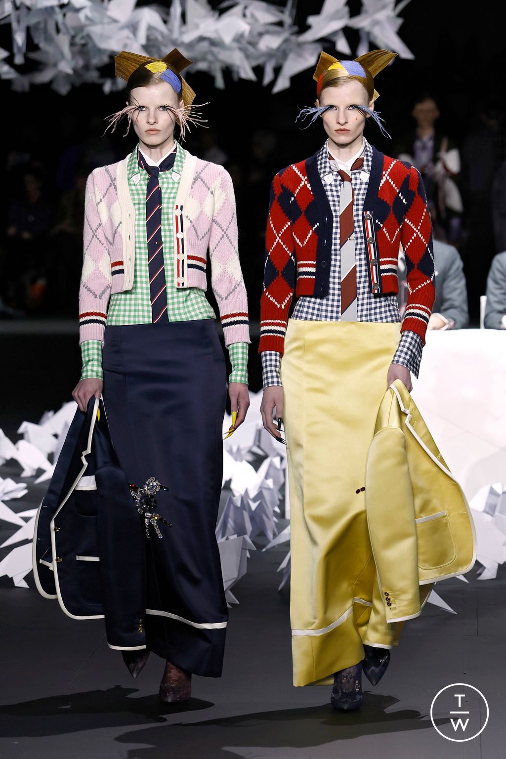 Fashion Week New York Fall/Winter 2025 look 38 from the Thom Browne collection womenswear
