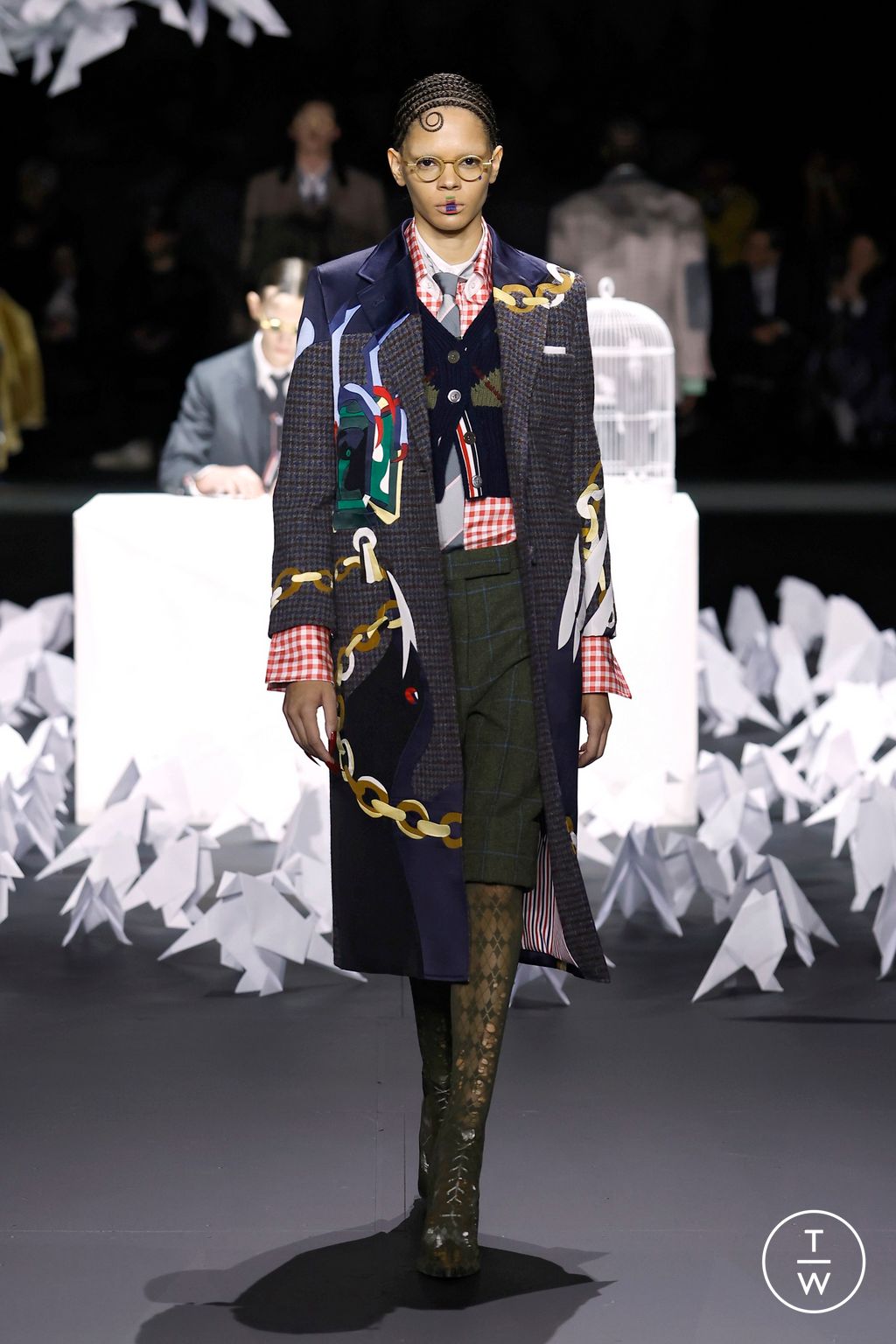 Fashion Week New York Fall/Winter 2025 look 43 from the Thom Browne collection womenswear
