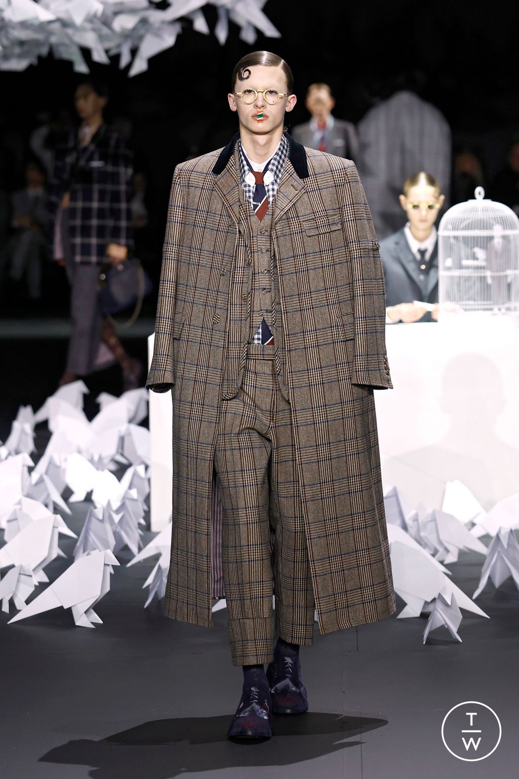 Fashion Week New York Fall/Winter 2025 look 45 from the Thom Browne collection womenswear