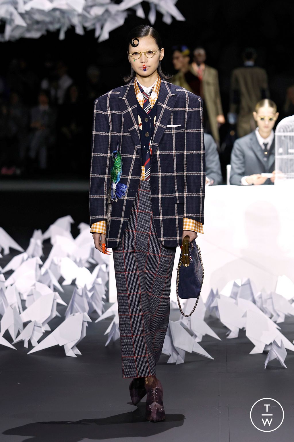 Fashion Week New York Fall/Winter 2025 look 47 from the Thom Browne collection womenswear