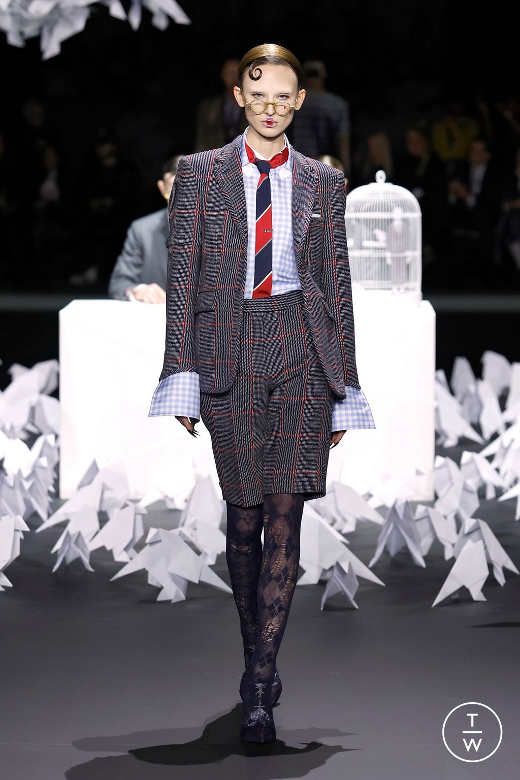 Fashion Week New York Fall/Winter 2025 look 48 from the Thom Browne collection womenswear