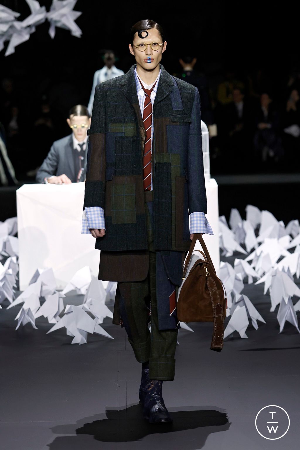 Fashion Week New York Fall/Winter 2025 look 57 from the Thom Browne collection womenswear