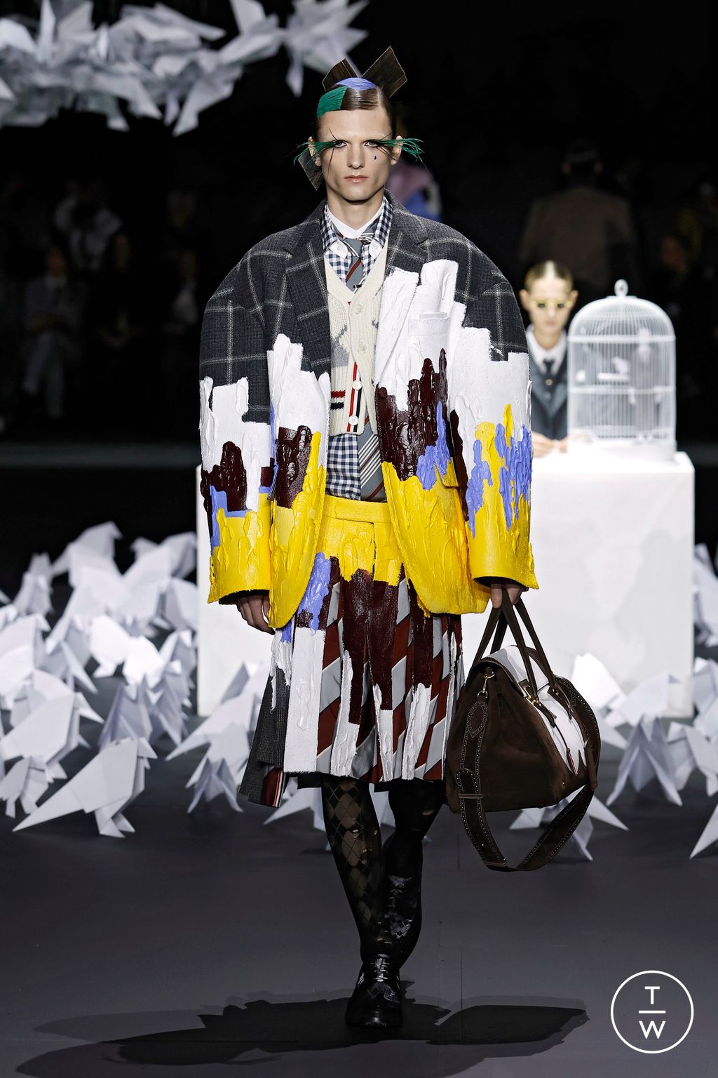 Fashion Week New York Fall/Winter 2025 look 59 from the Thom Browne collection womenswear