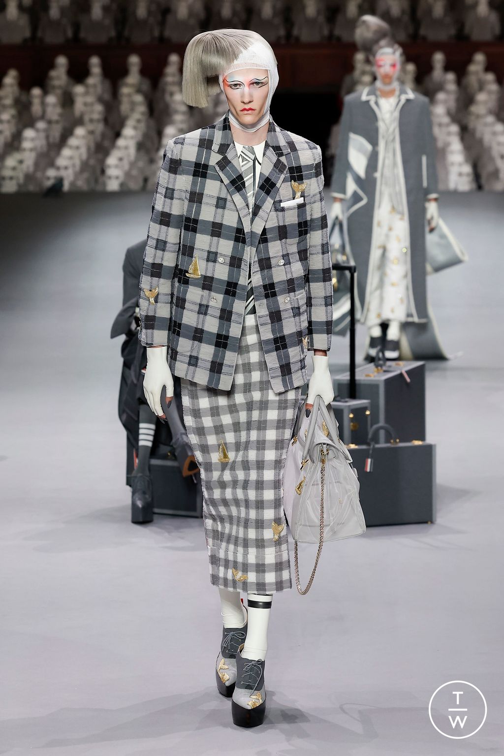 Fashion Week Paris Fall/Winter 2023 look 50 from the Thom Browne collection 高级定制