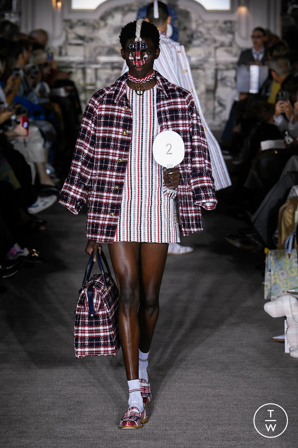 Fashion Week Paris Spring/Summer 2023 look 25 from the Thom Browne collection menswear