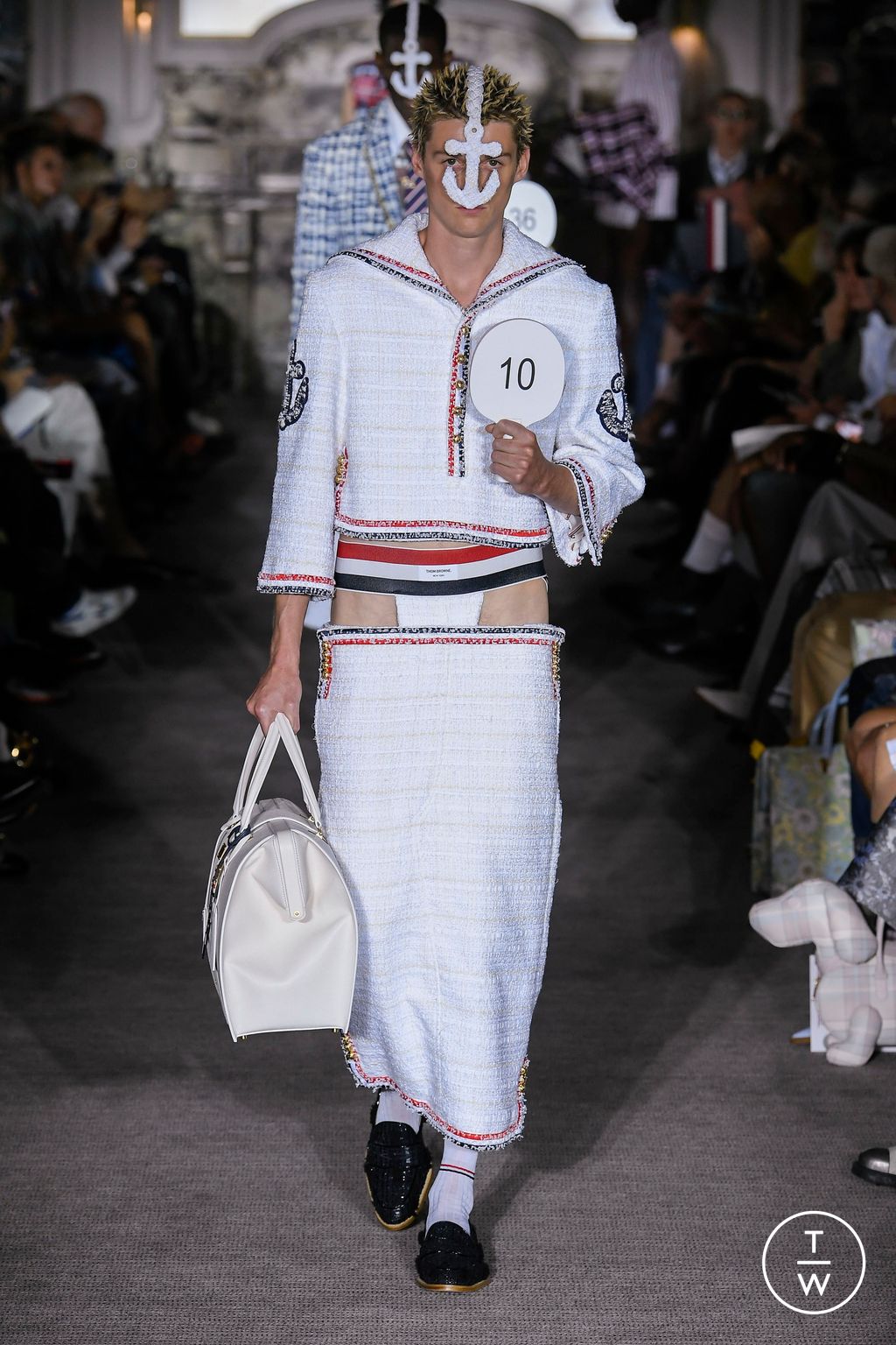 Fashion Week Paris Spring/Summer 2023 look 55 from the Thom Browne collection menswear