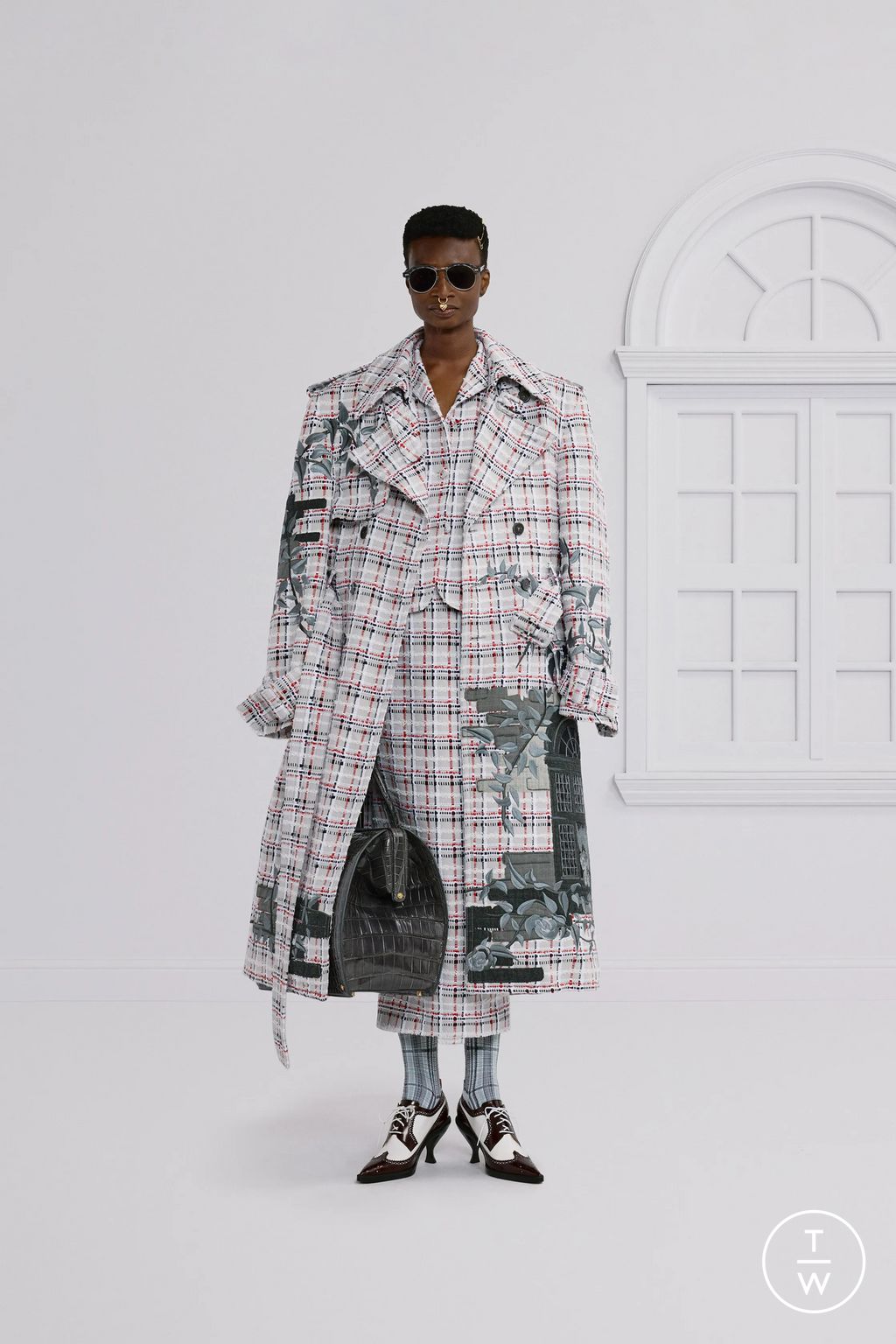 Fashion Week New York Resort 2026 look 1 from the Thom Browne collection womenswear