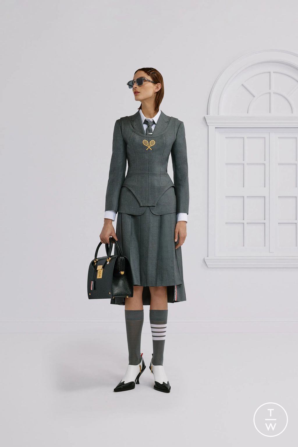 Fashion Week New York Resort 2026 look 3 from the Thom Browne collection womenswear