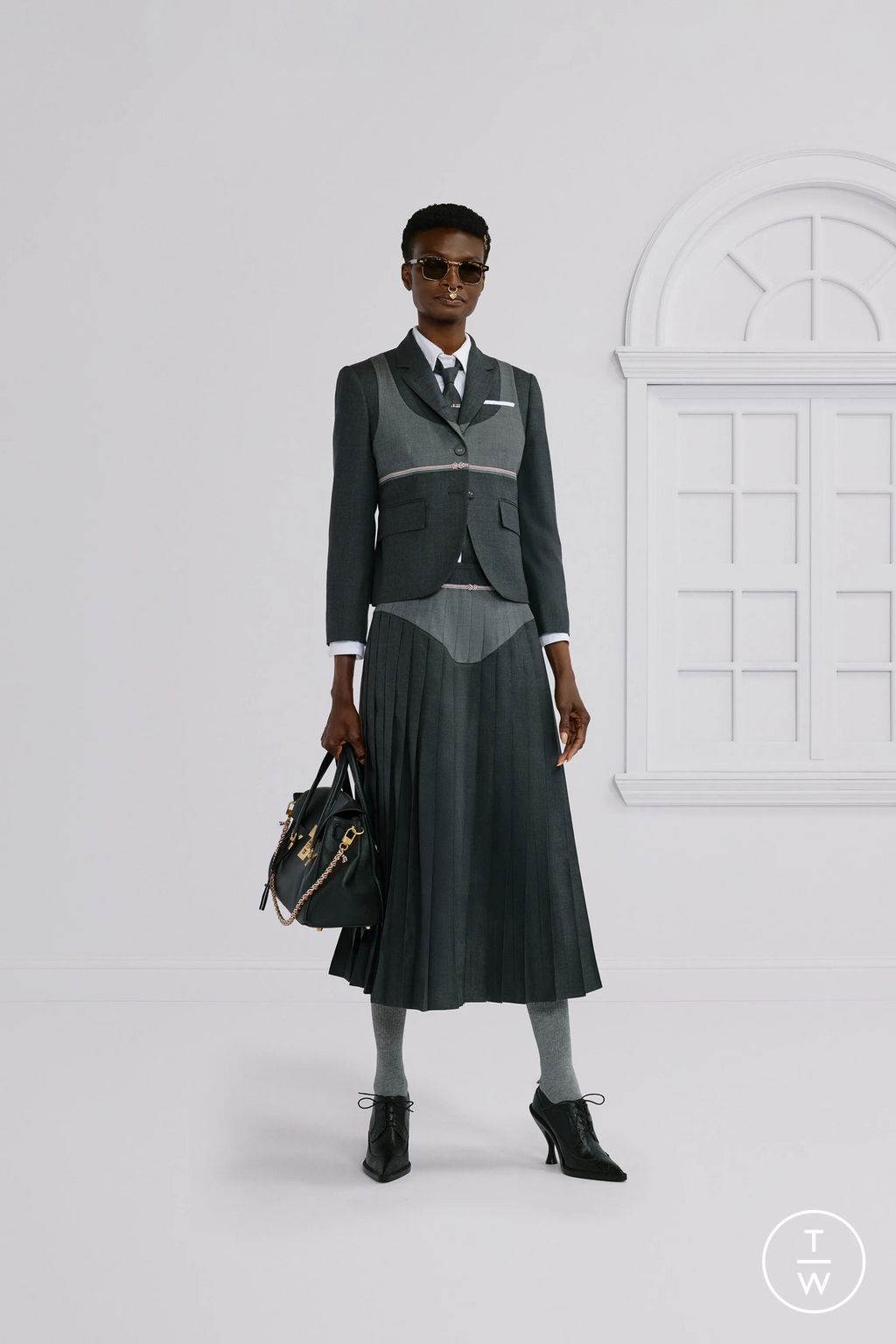 Fashion Week New York Resort 2026 look 5 from the Thom Browne collection womenswear