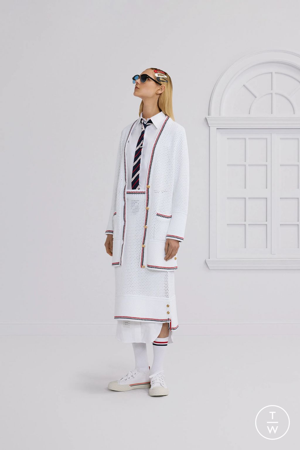 Fashion Week New York Resort 2026 look 14 from the Thom Browne collection womenswear