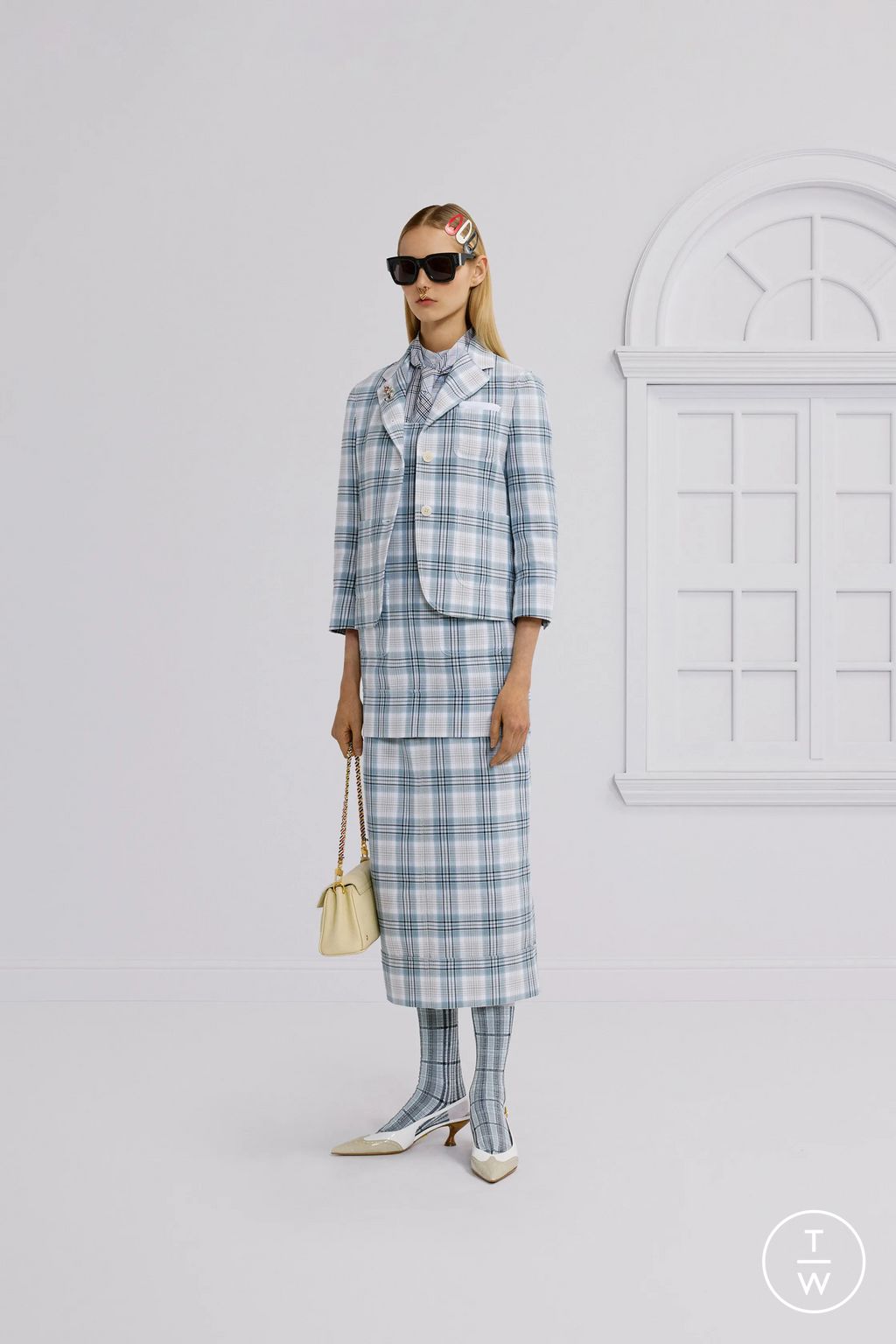 Fashion Week New York Resort 2026 look 28 from the Thom Browne collection womenswear