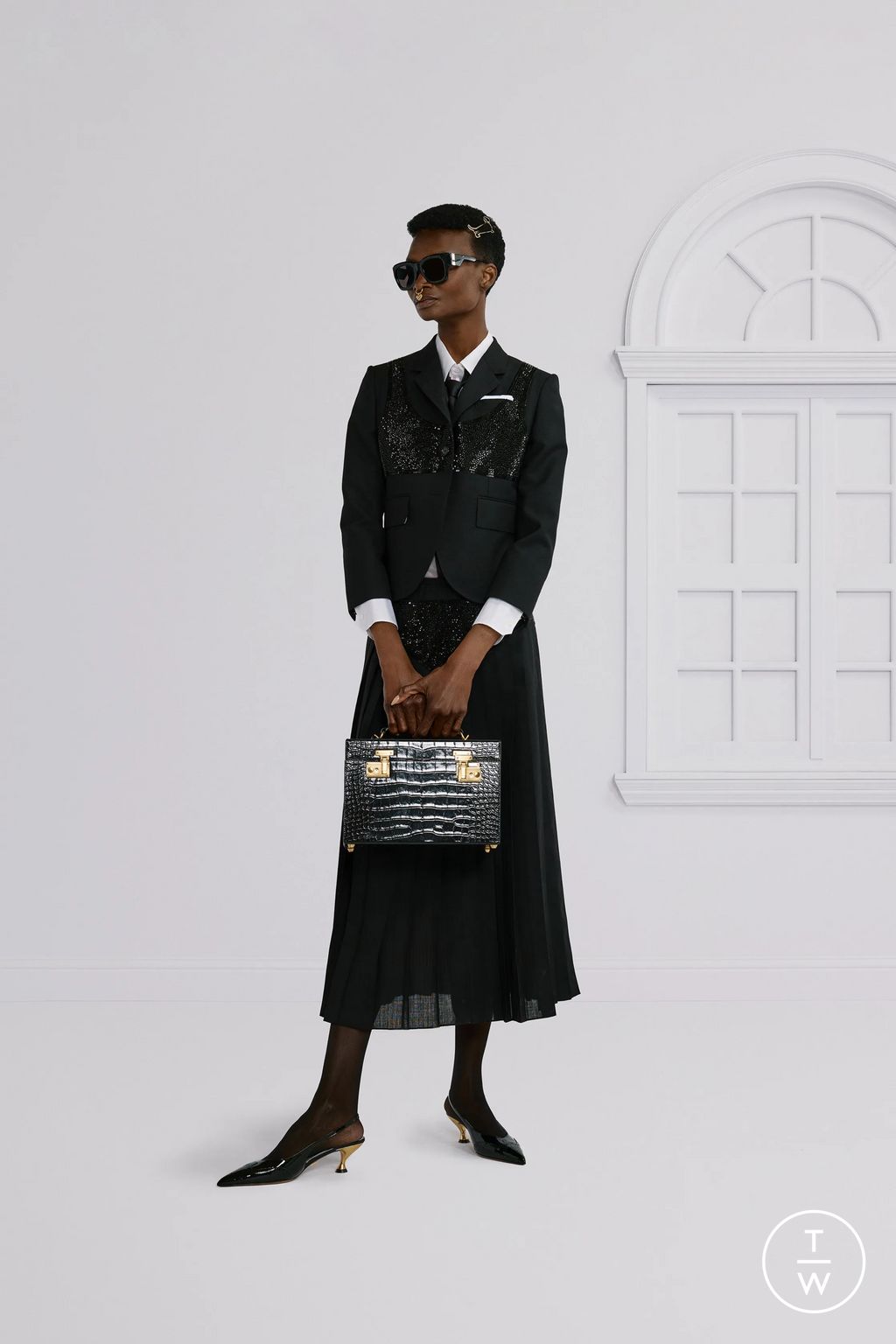 Fashion Week New York Resort 2026 look 38 from the Thom Browne collection womenswear