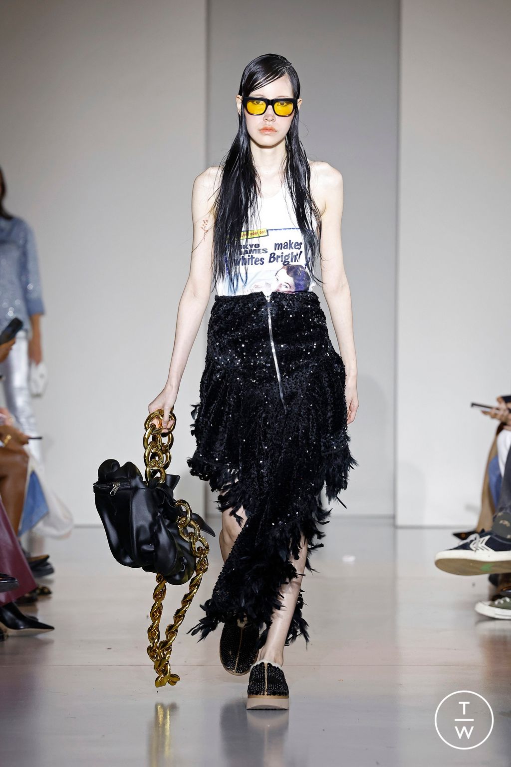 Fashion Week Milan Spring-Summer 2025 look 20 from the Tokyo James collection womenswear