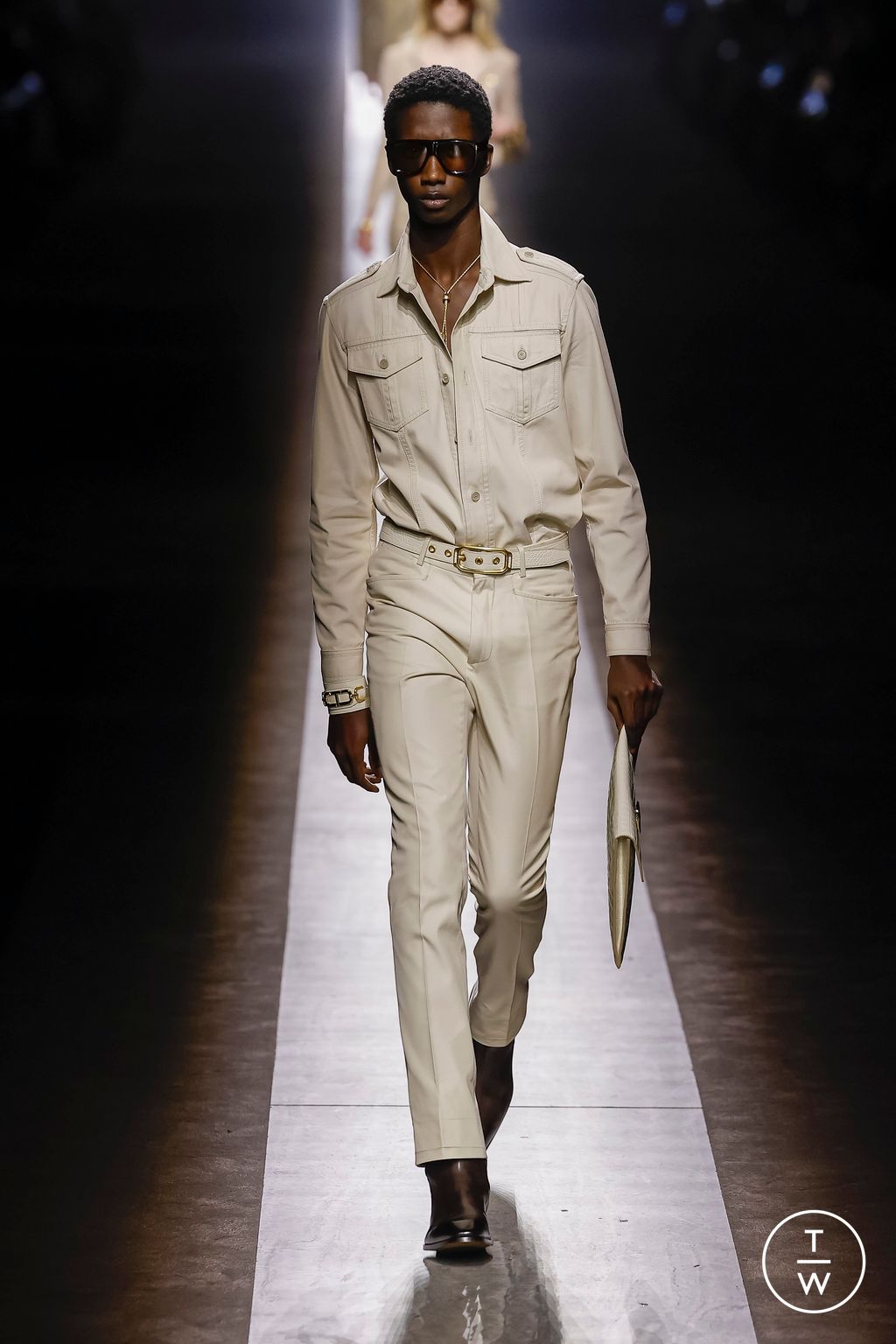 Fashion Week Milan Fall/Winter 2024 look 10 from the Tom Ford collection 女装