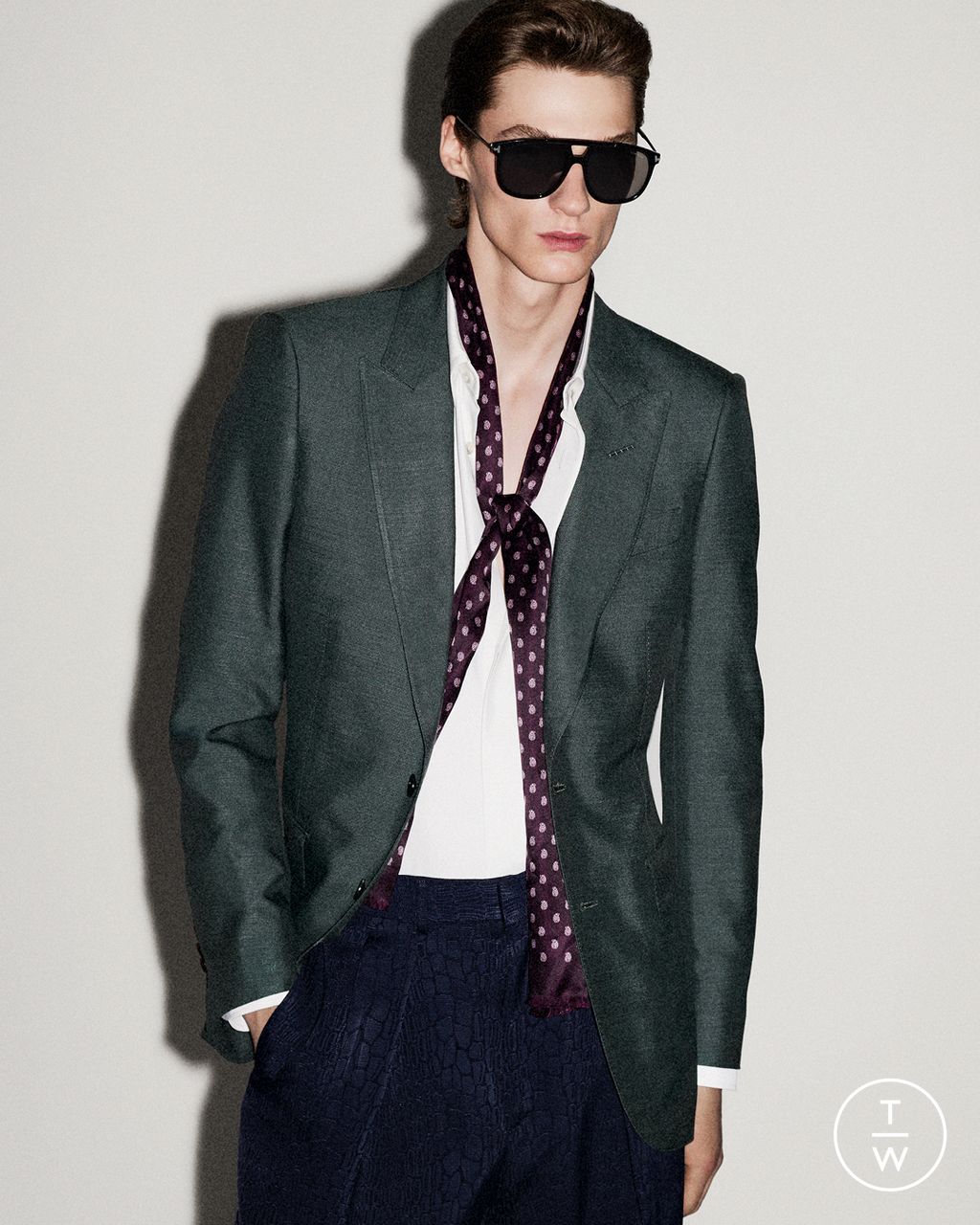 Fashion Week Paris Resort 2026 look 13 from the Tom Ford collection menswear