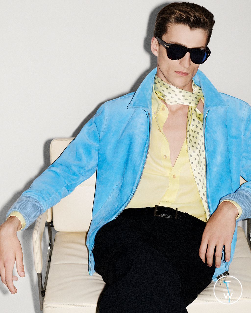 Fashion Week Paris Resort 2026 look 8 from the Tom Ford collection menswear