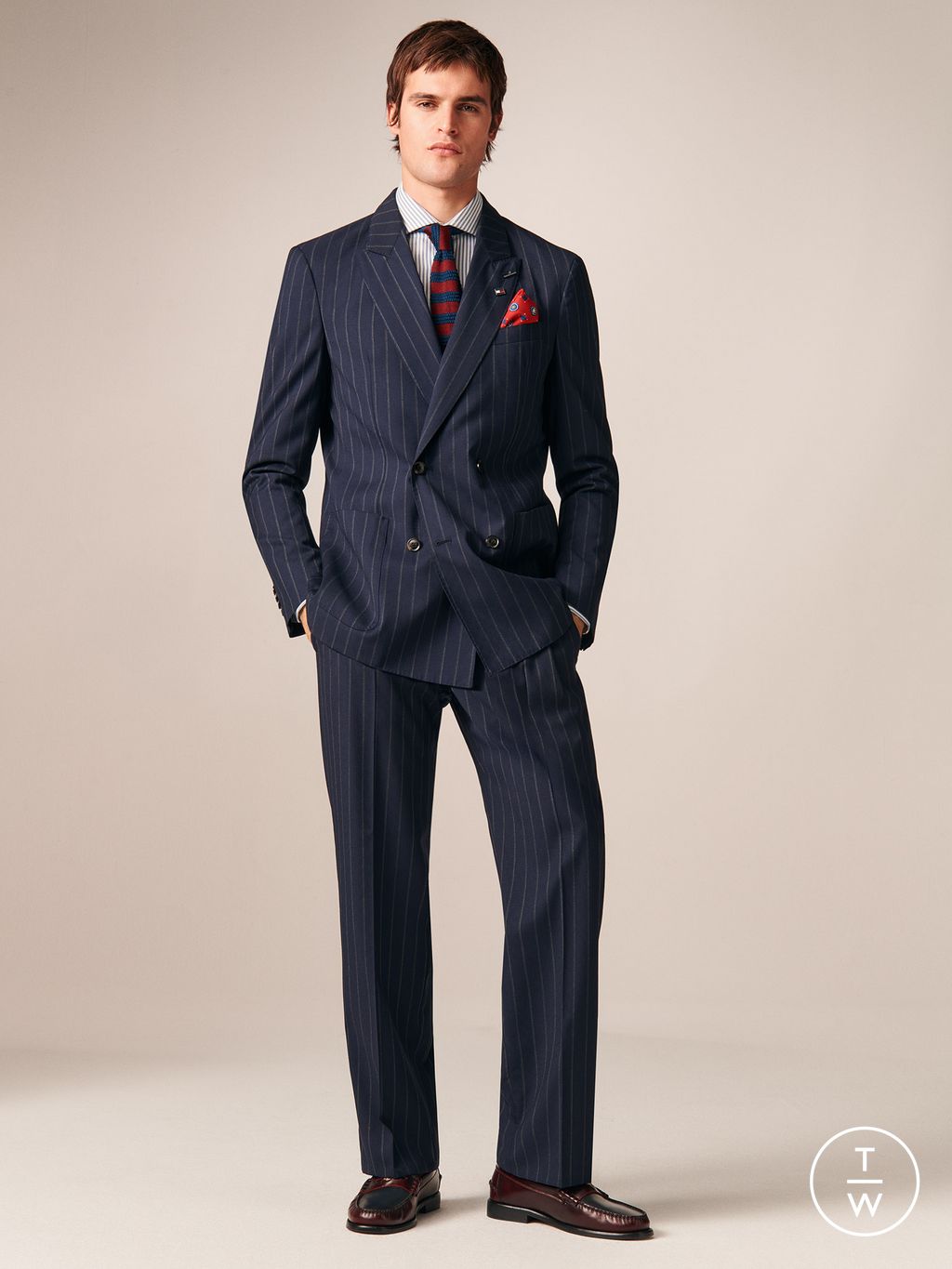 Fashion Week New York Fall/Winter 2026 look 11 de la collection Tommy Hilfiger menswear