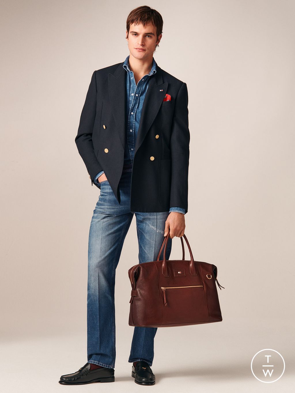 Fashion Week New York Fall/Winter 2026 look 14 de la collection Tommy Hilfiger menswear