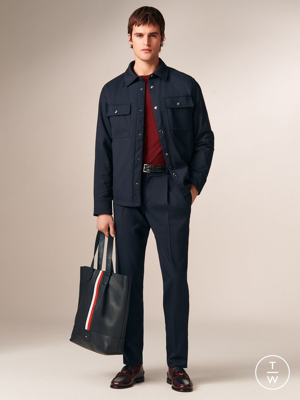 Fashion Week New York Fall/Winter 2026 look 15 de la collection Tommy Hilfiger menswear