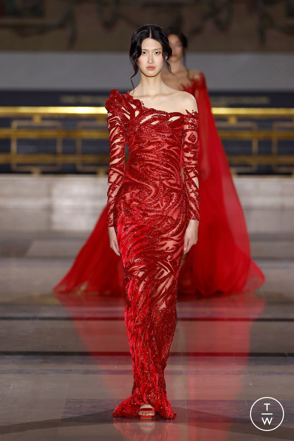 Fashion Week Paris Spring-Summer 2025 look 46 from the Tony Ward collection couture