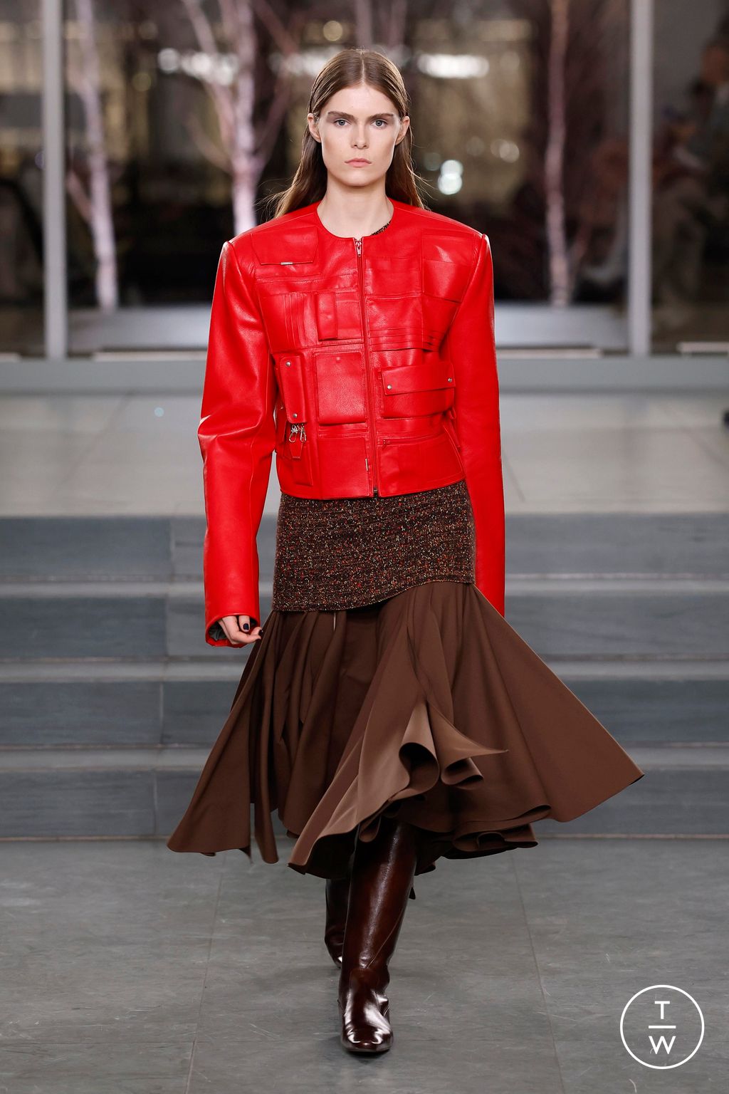 Fashion Week New York Fall/Winter 2025 look 7 from the Tory Burch collection 女装