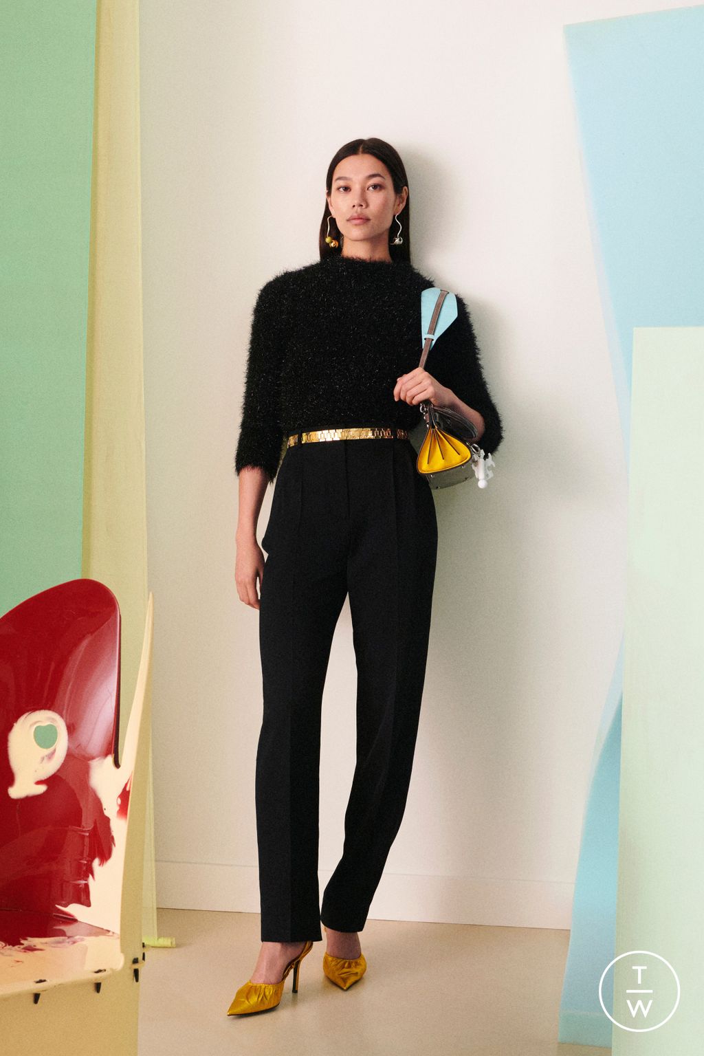 Fashion Week New York Resort 2023 look 6 from the Tory Burch collection womenswear