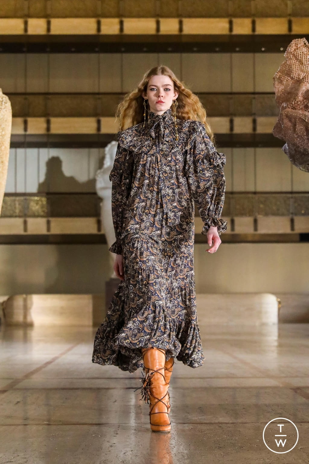 Fashion Week New York Fall/Winter 2021 look 12 from the Ulla Johnson collection 女装