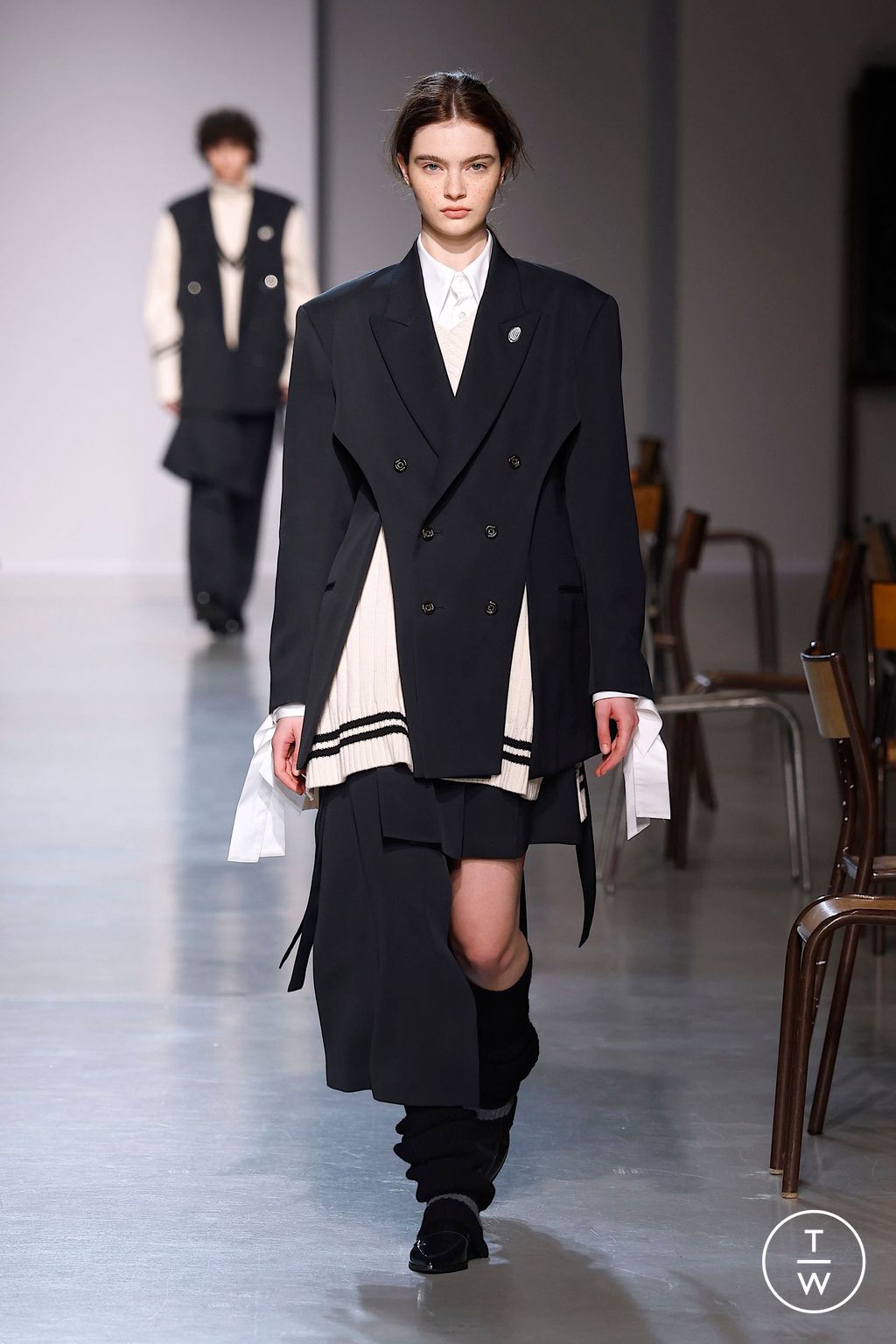 Fashion Week Paris Fall/Winter 2025 look 1 from the Ujoh collection womenswear