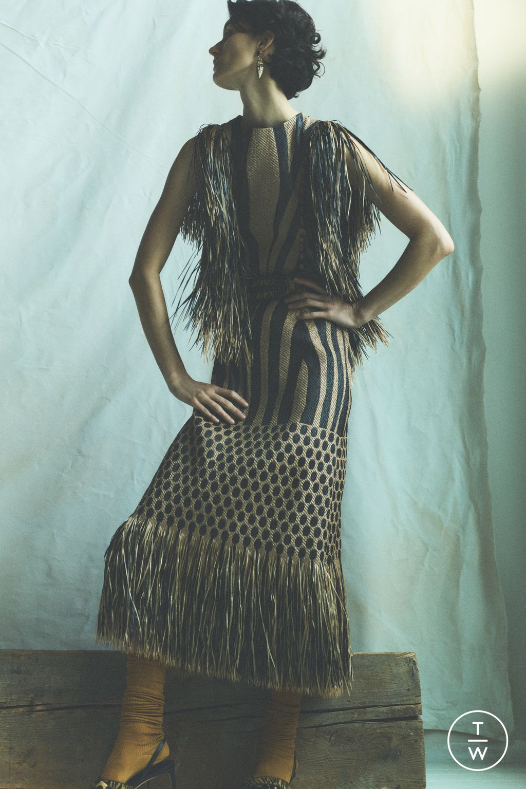 Fashion Week New York Pre-Fall 2025 look 6 from the Ulla Johnson collection womenswear